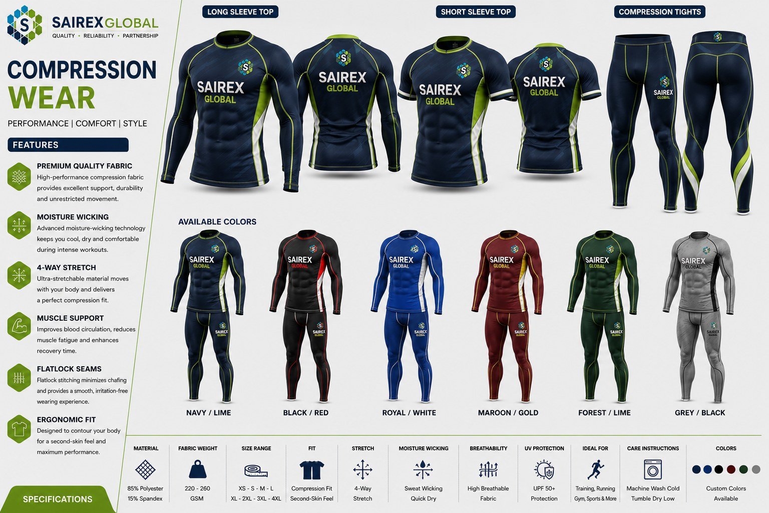 Compression Wear — custom manufacturing by SAIREX Global