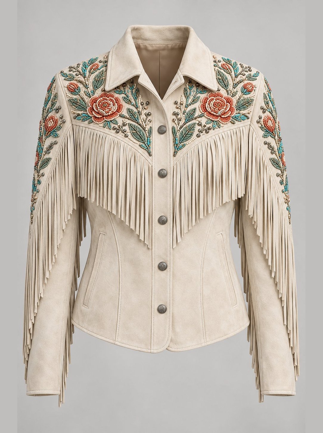 Desert Rose Beaded Jacket — wholesale and private label by SAIREX Global (design render)
