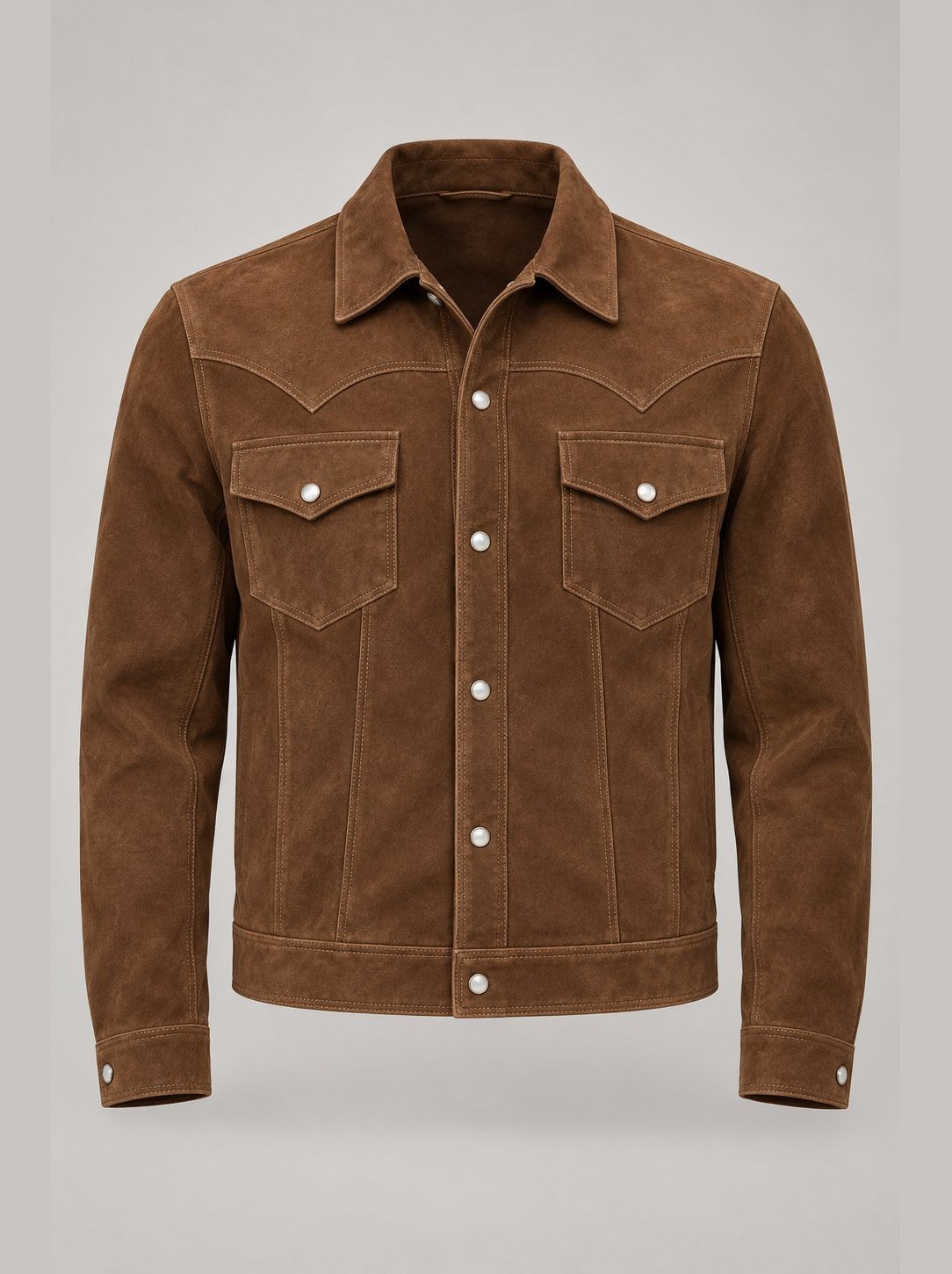 Western Suede Trucker — wholesale and private label by SAIREX Global (design render)